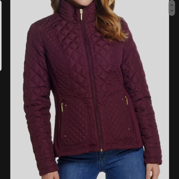 Weatherproof Quilted Faux Fur Lined Jacket Merlot - Picture 7 of 16